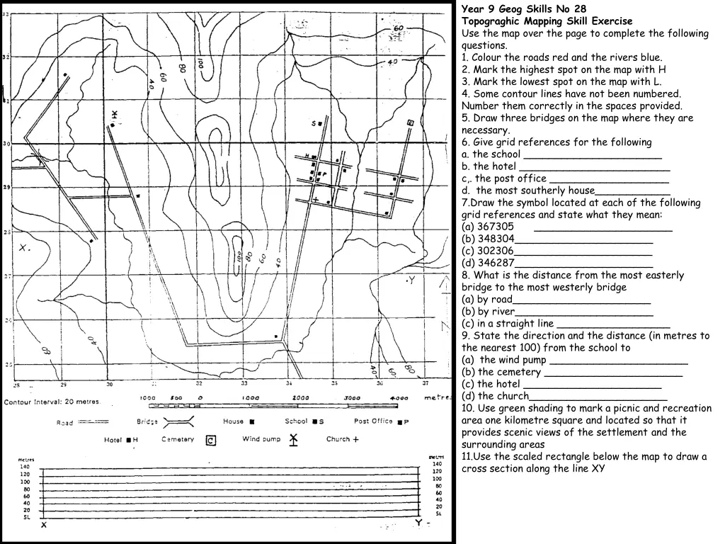 year 9 geog skills no 28 topograghic mapping