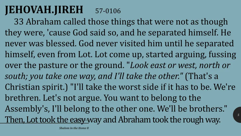 jehovah jireh 33 abraham called those things that