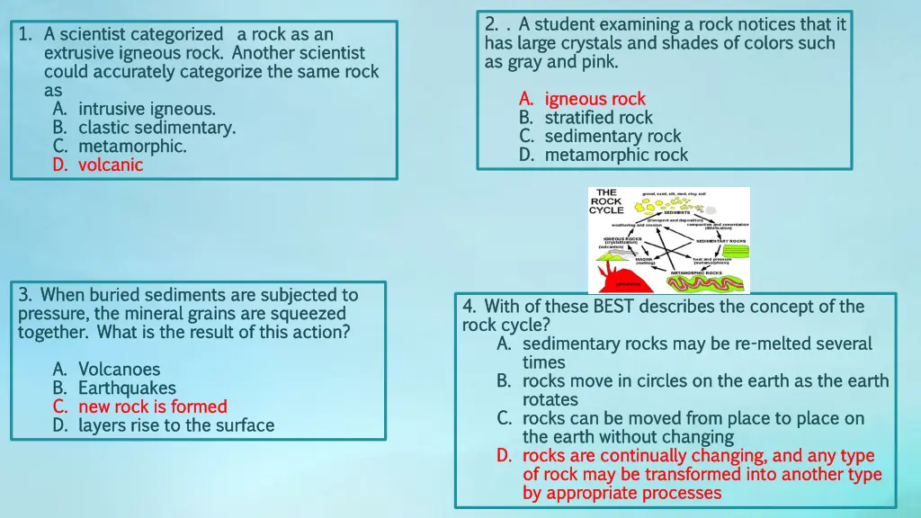 2 a student examining a rock notices that 1