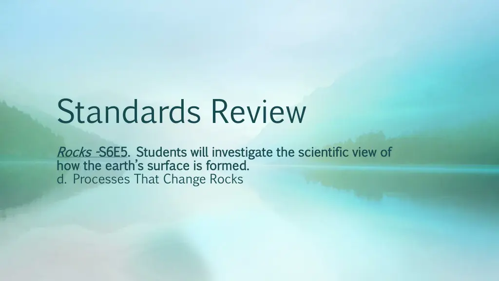 standards review 1