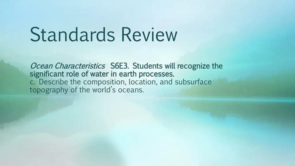 standards review 2