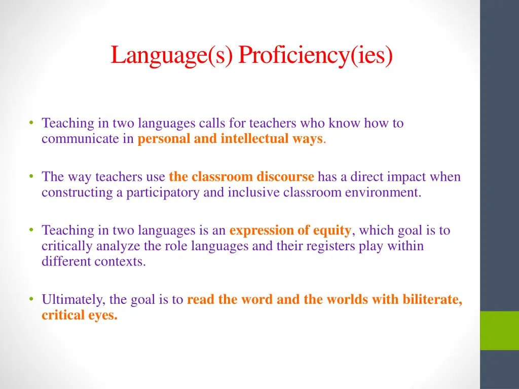 language s proficiency ies