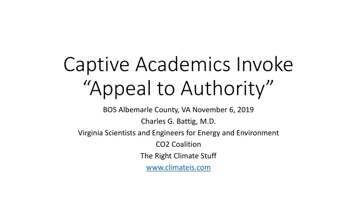 captive academics invoke appeal to authority