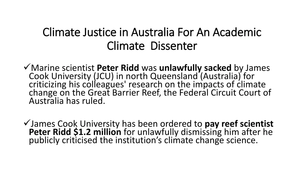 climate justice in australia for an academic