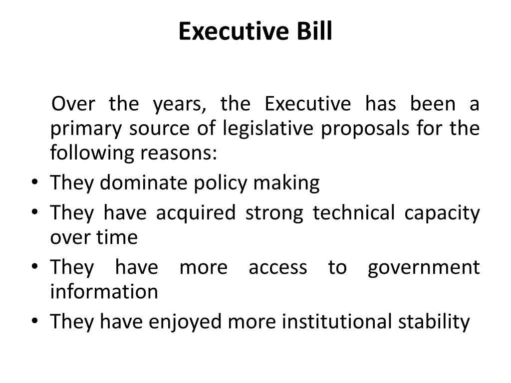 executive bill