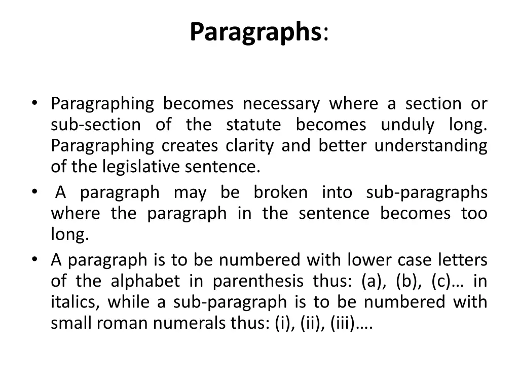 paragraphs