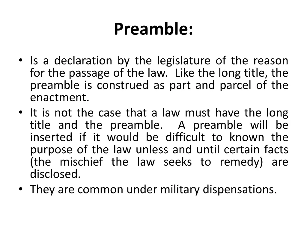 preamble