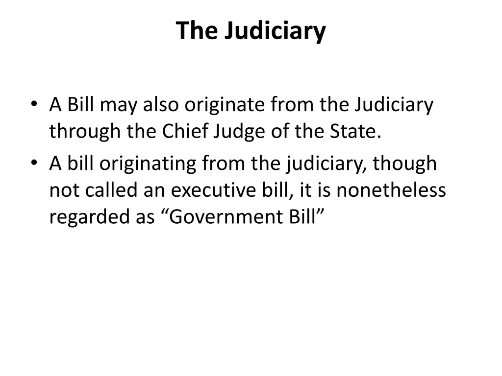 the judiciary