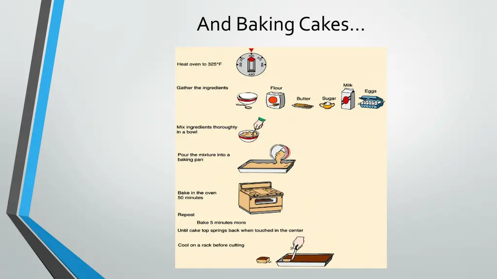 and baking cakes