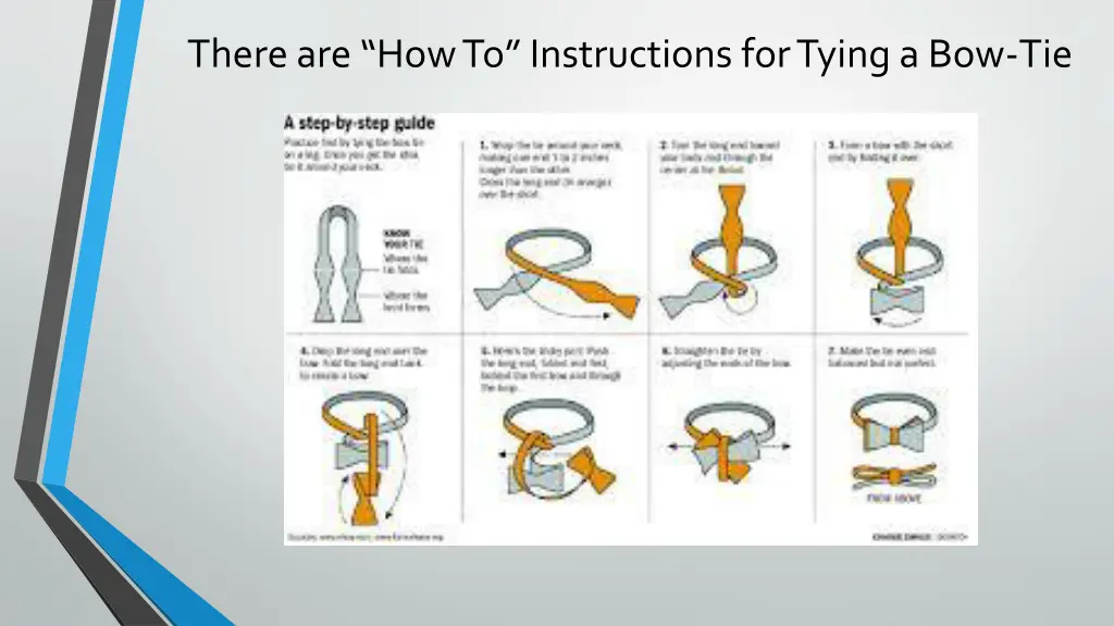 there are how to instructions for tying a bow tie