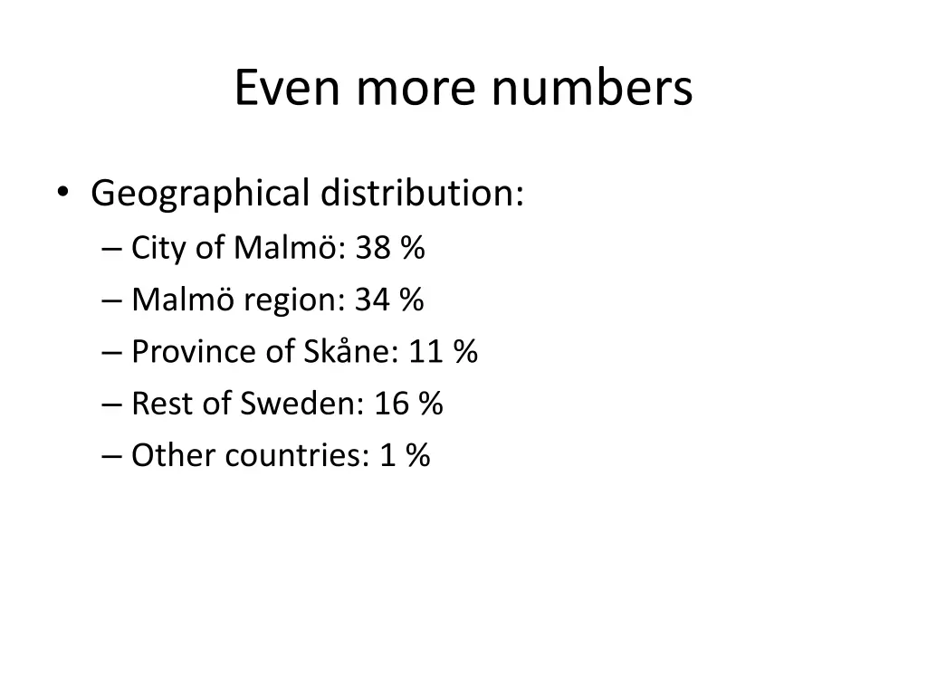 even more numbers