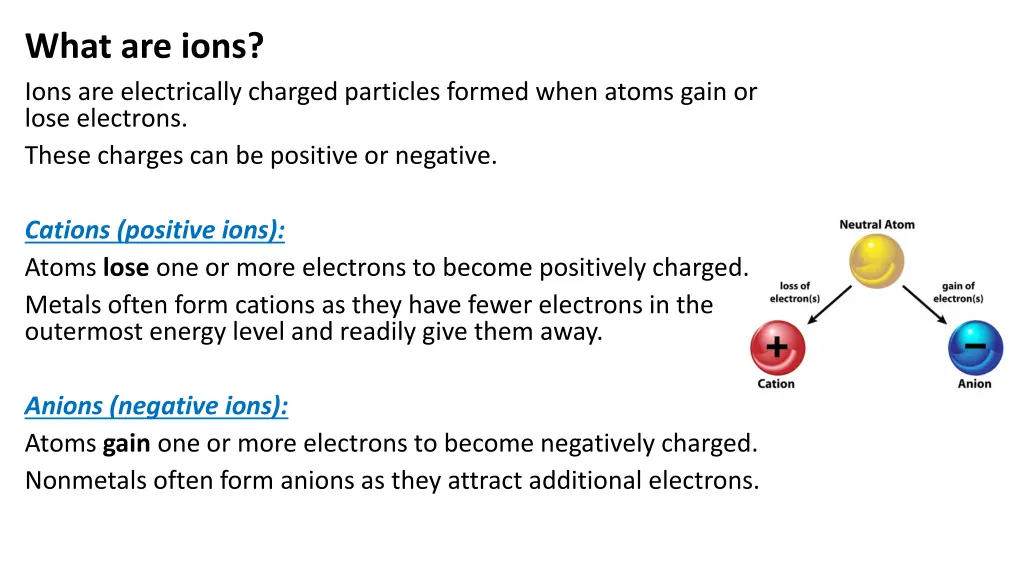 what are ions ions are electrically charged