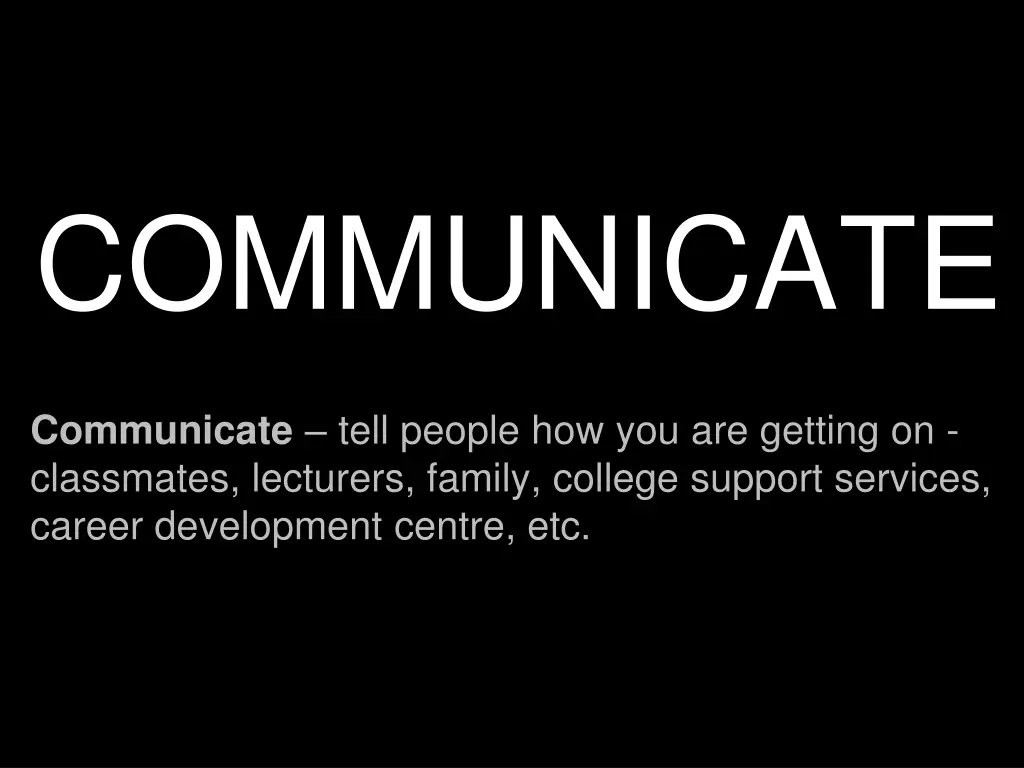 communicate