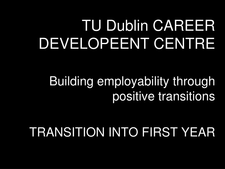 tu dublin career developeent centre