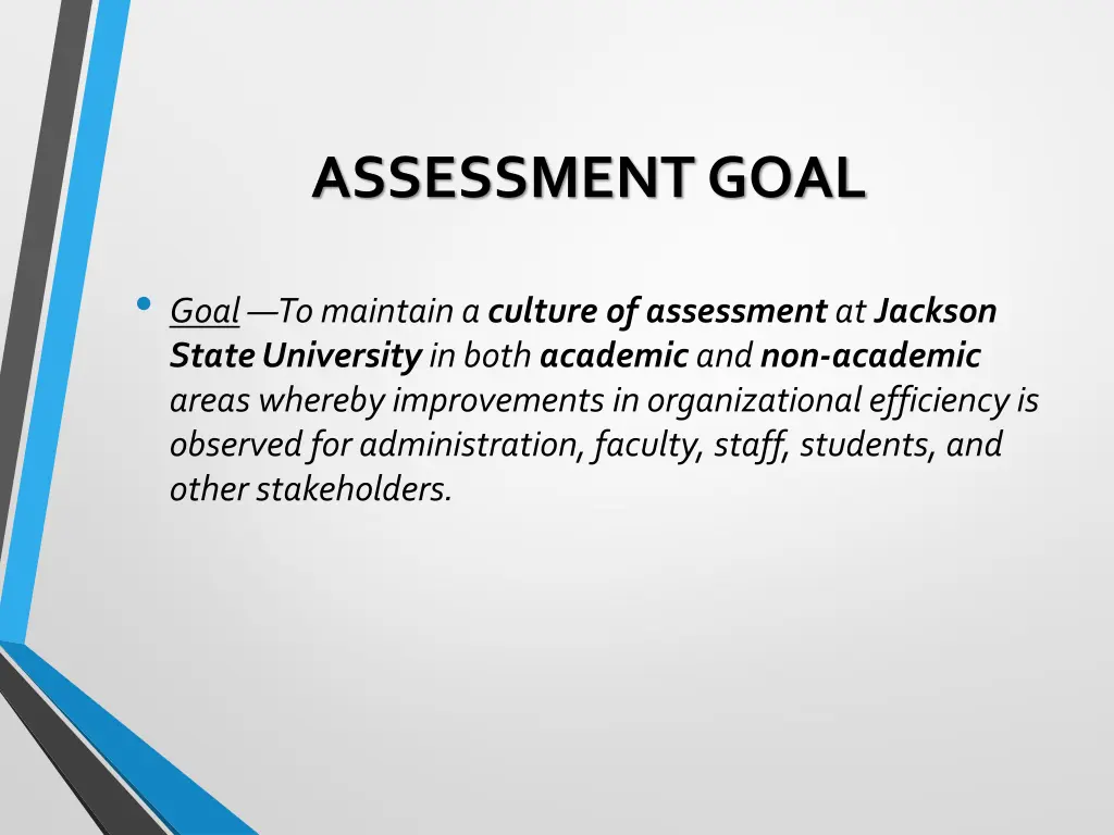 assessment goal