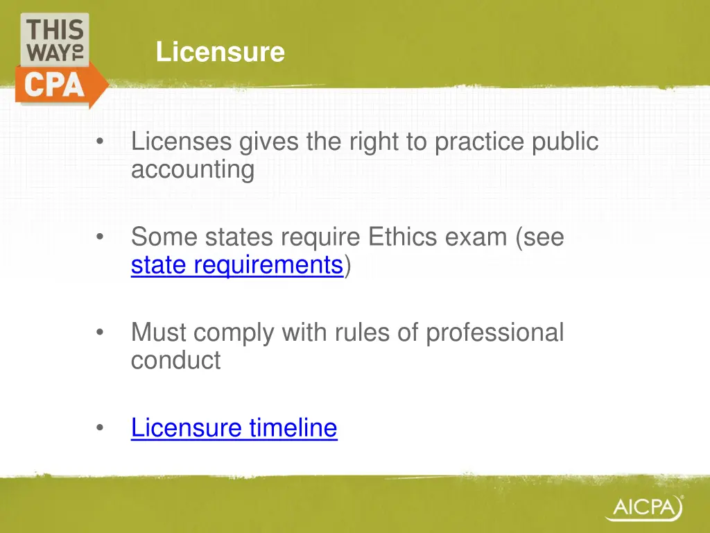 licensure