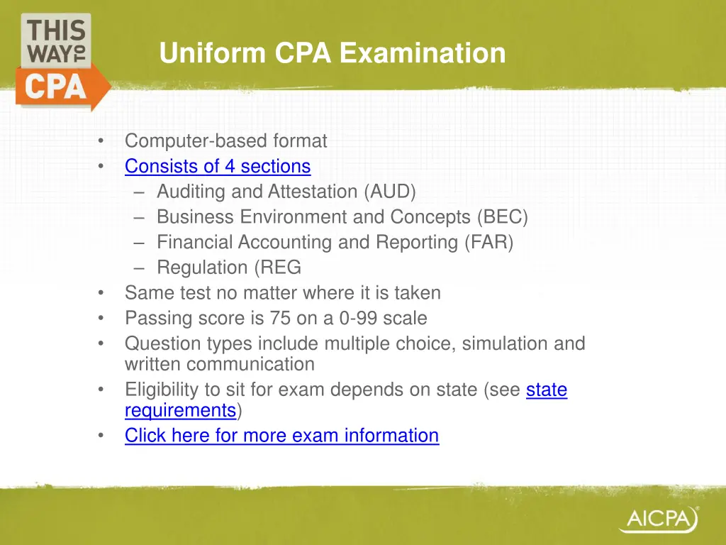 uniform cpa examination