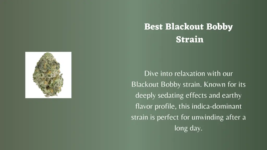 best blackout bobby strain