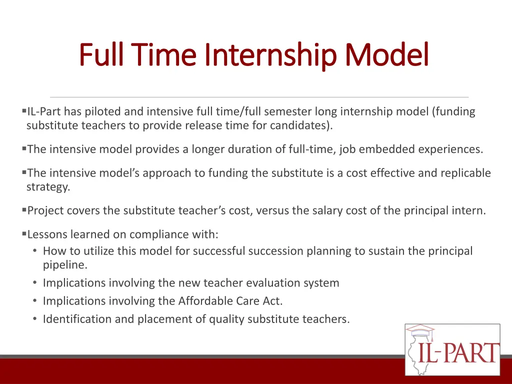 full time internship model full time internship