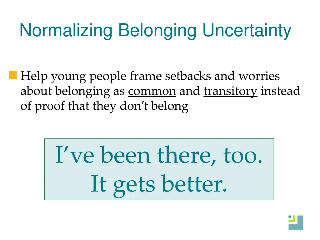 normalizing belonging uncertainty