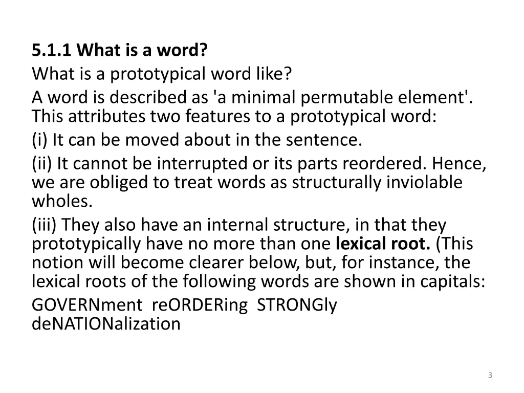 5 1 1 what is a word what is a prototypical word