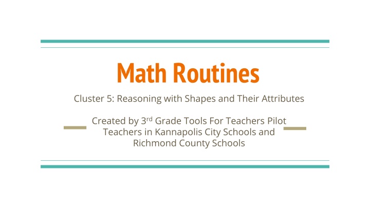 math routines cluster 5 reasoning with shapes