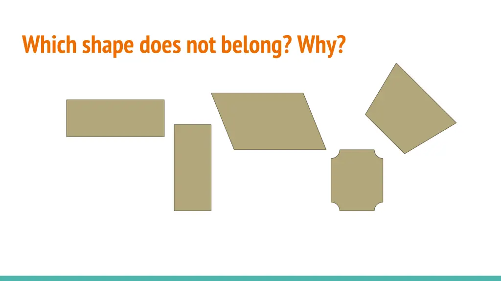 which shape does not belong why 3