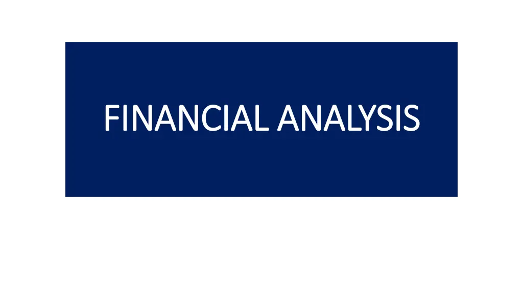 financial analysis financial analysis