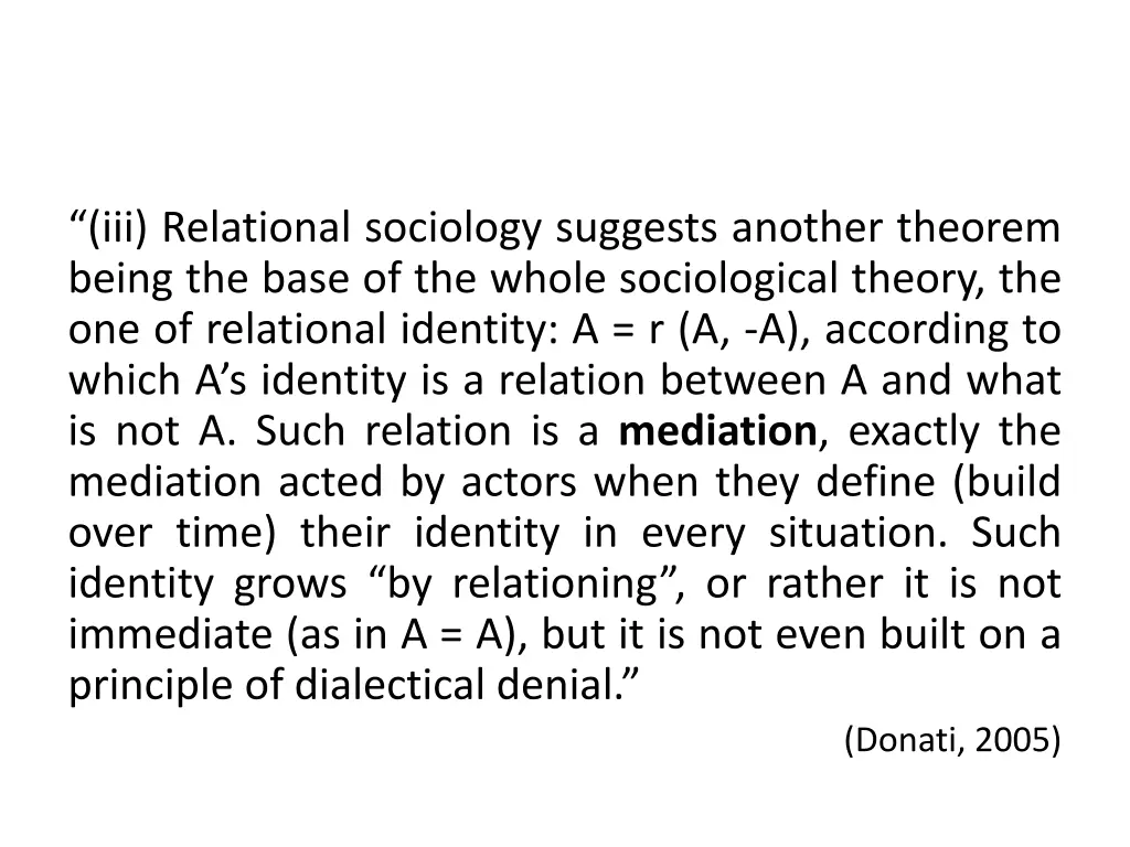 iii relational sociology suggests another theorem