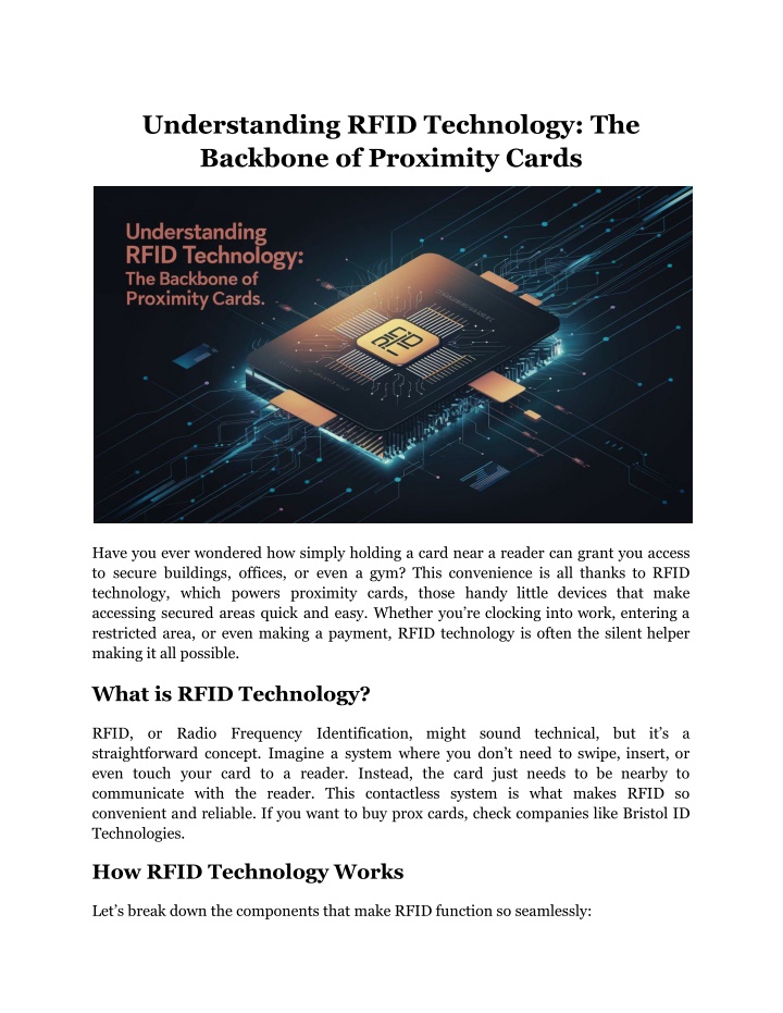 understanding rfid technology the backbone