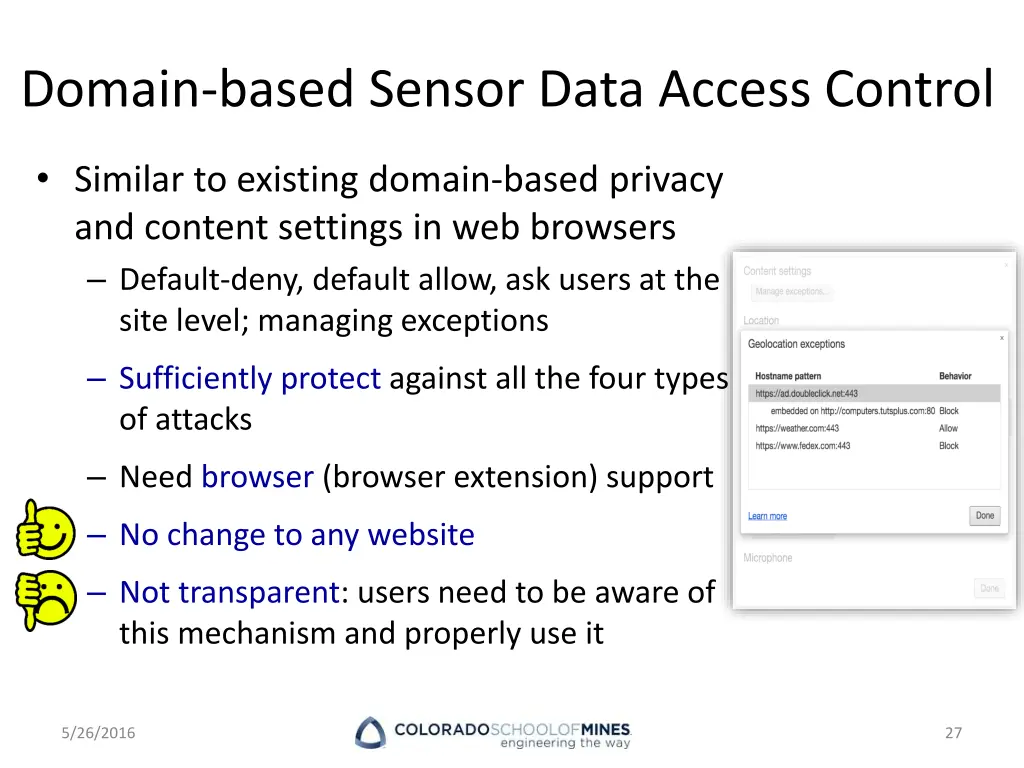 domain based sensor data access control