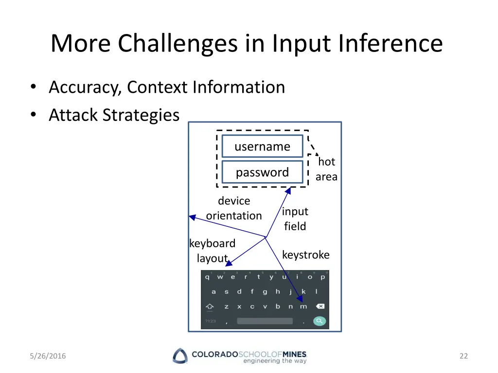 more challenges in input inference