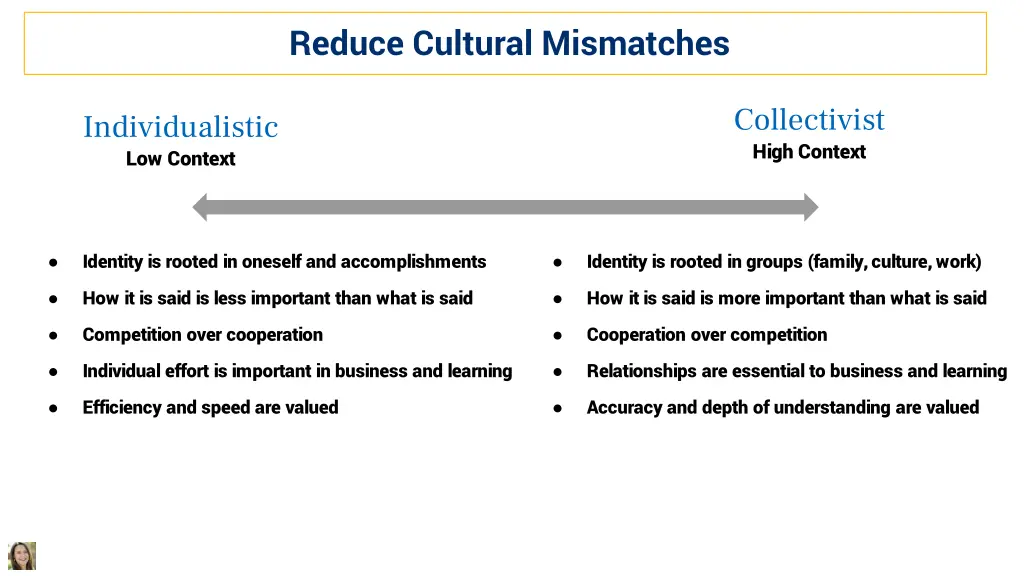 reduce cultural mismatches