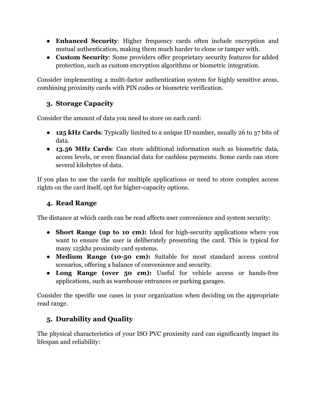 enhanced security higher frequency cards often