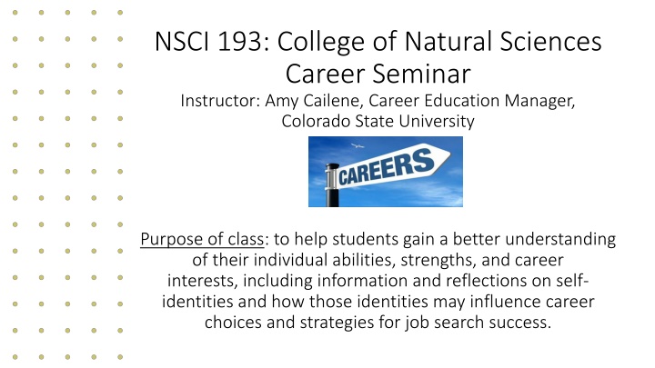 nsci 193 college of natural sciences career