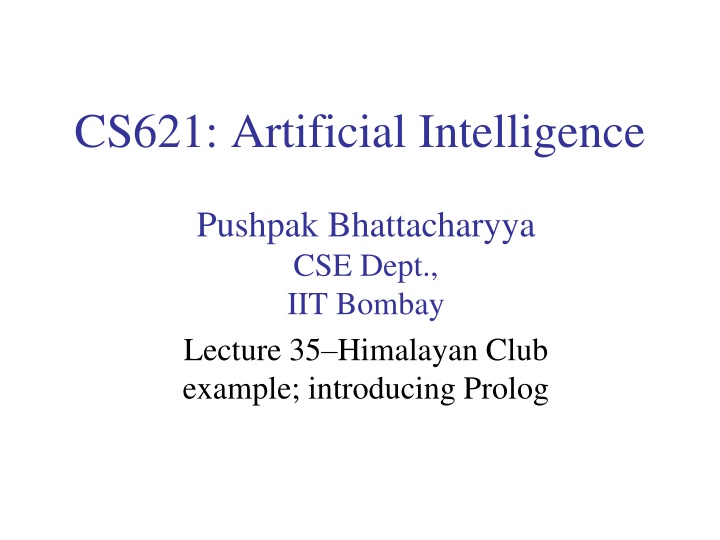 cs621 artificial intelligence