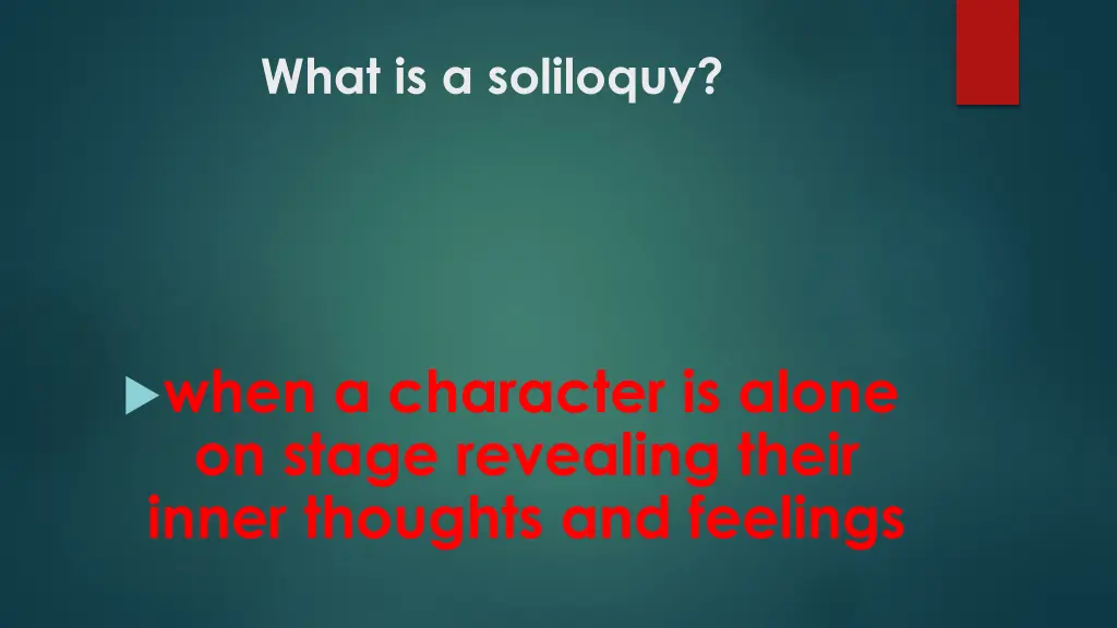 what is a soliloquy