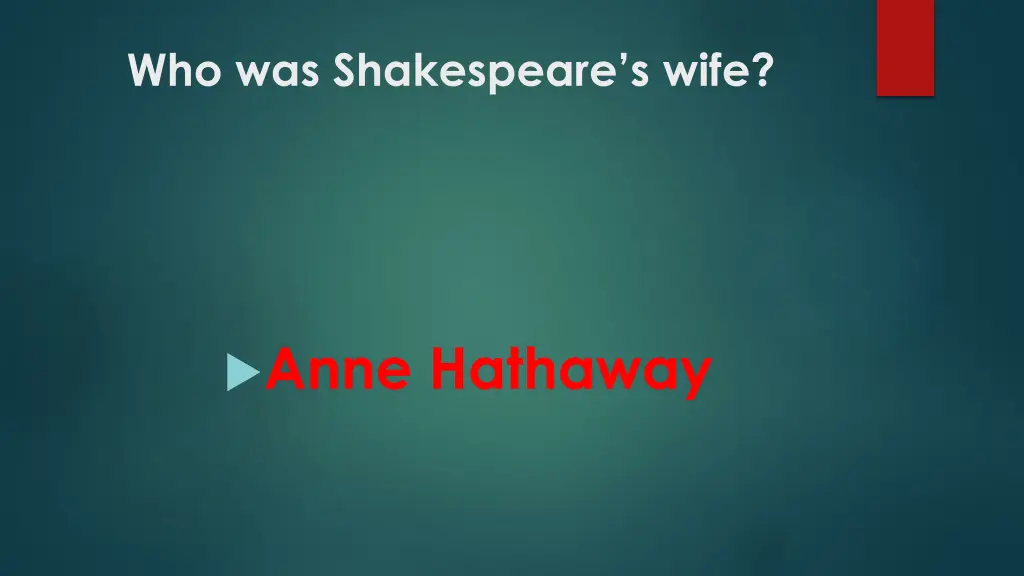 who was shakespeare s wife