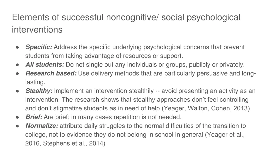 elements of successful noncognitive social 1