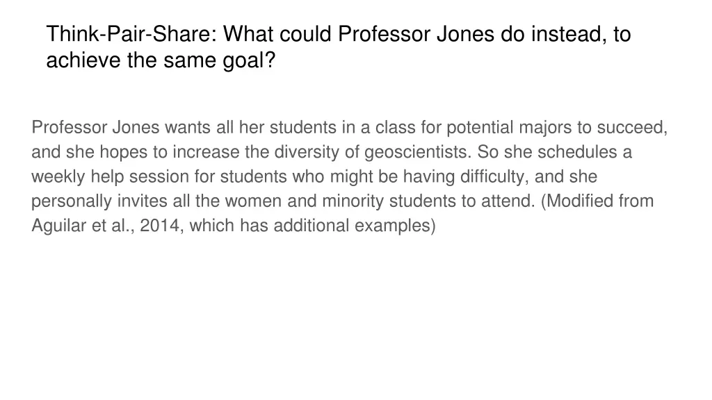 think pair share what could professor jones