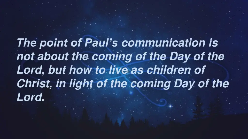 the point of paul s communication is not about