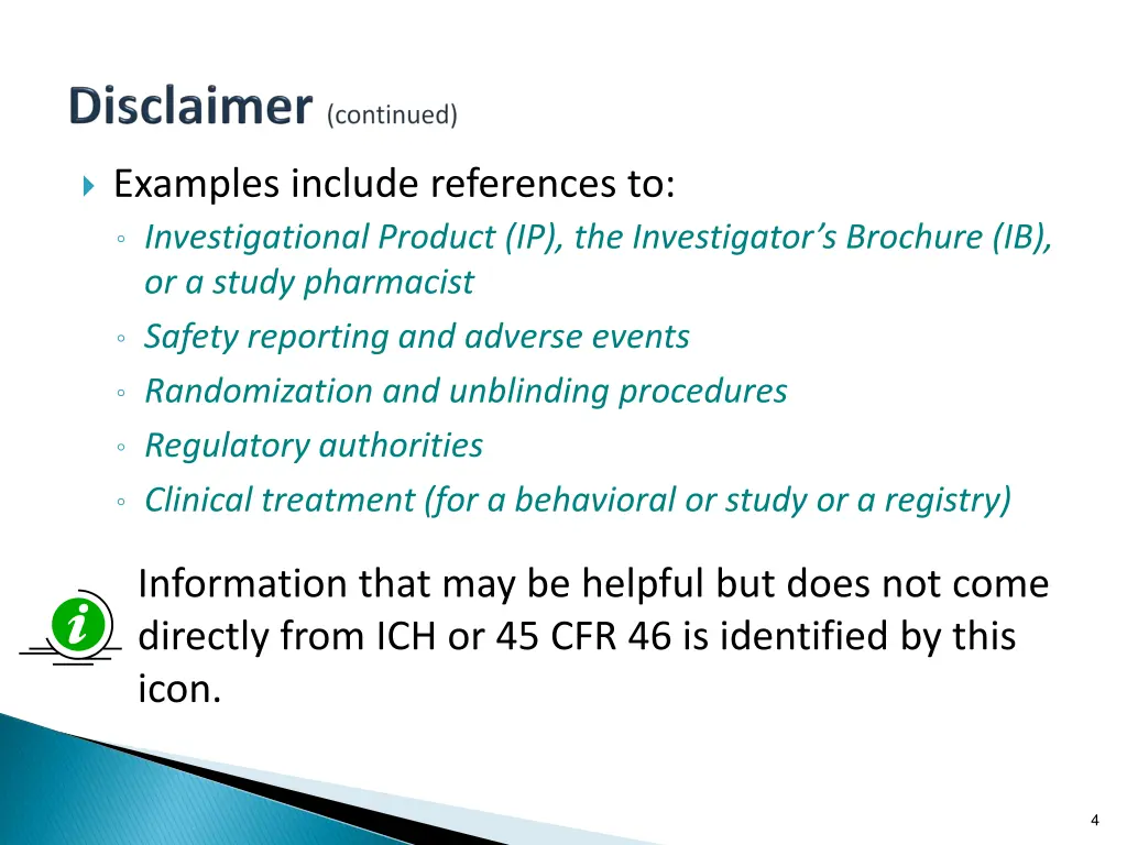 examples include references to investigational