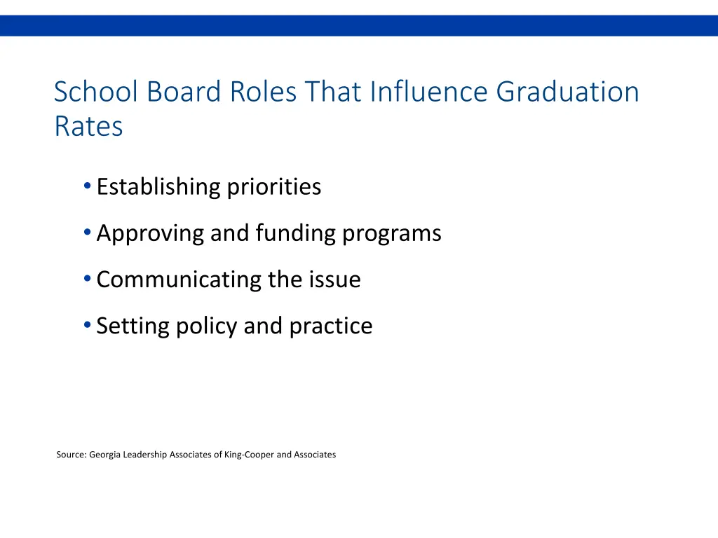 school board roles that influence graduation rates