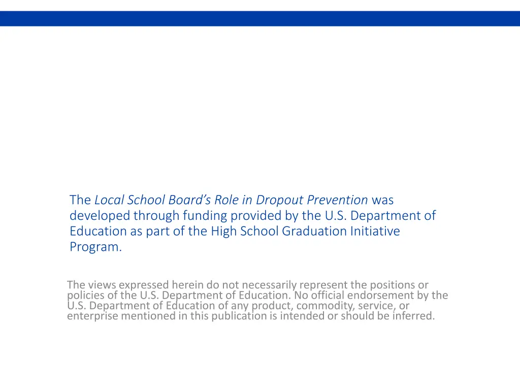 the local school board s role in dropout 1