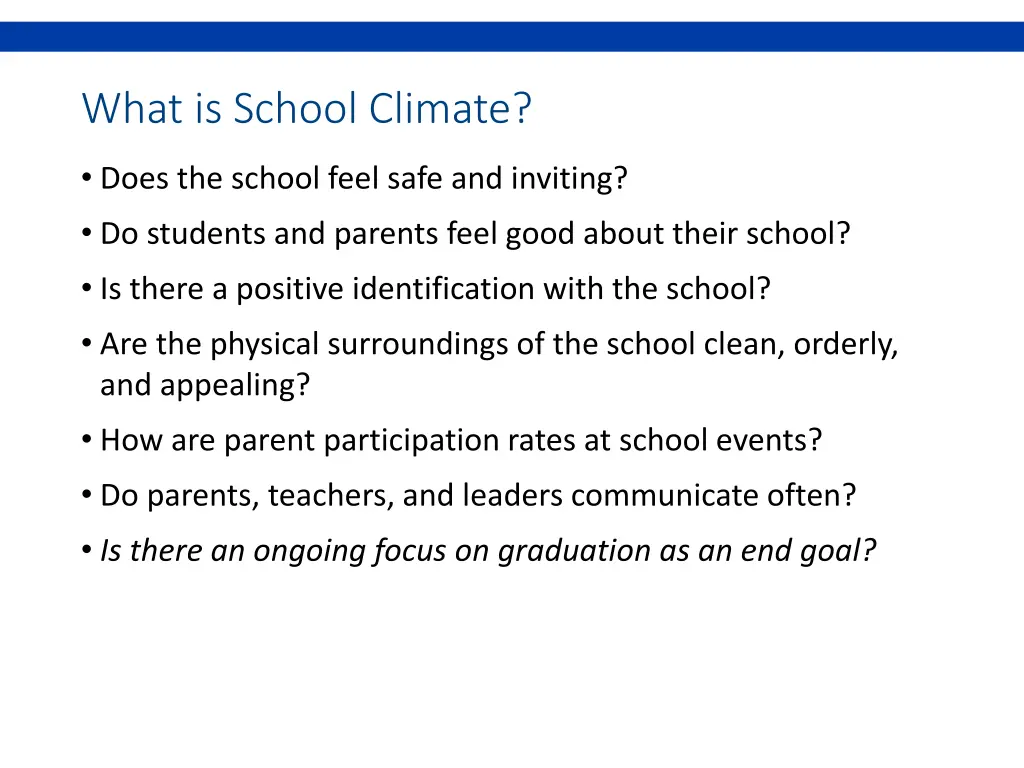 what is school climate