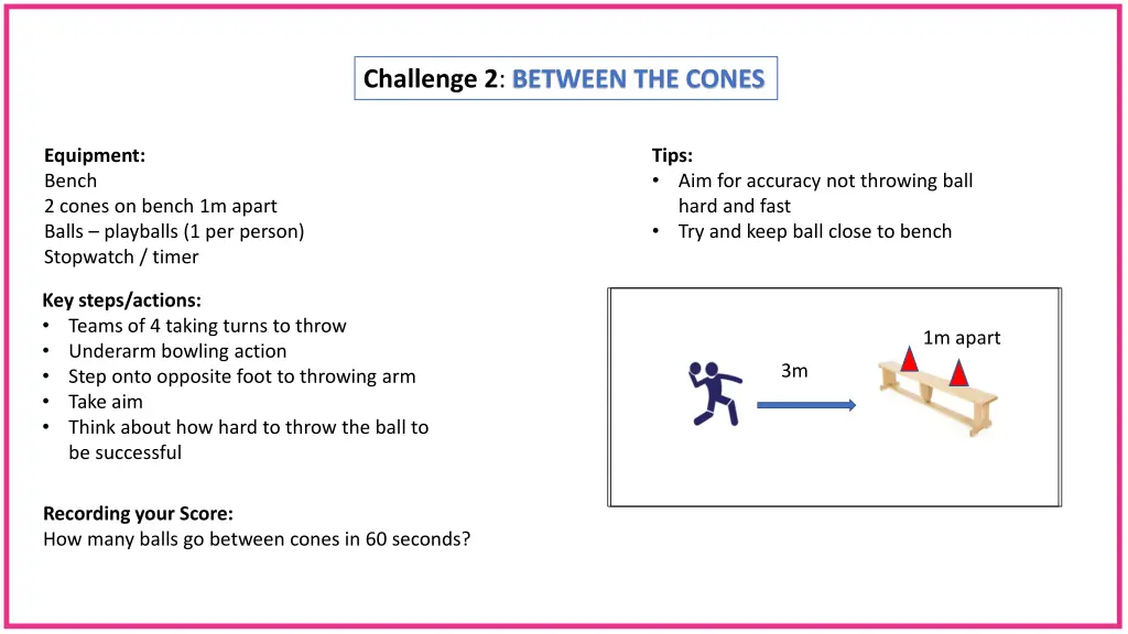 challenge 2 between the cones