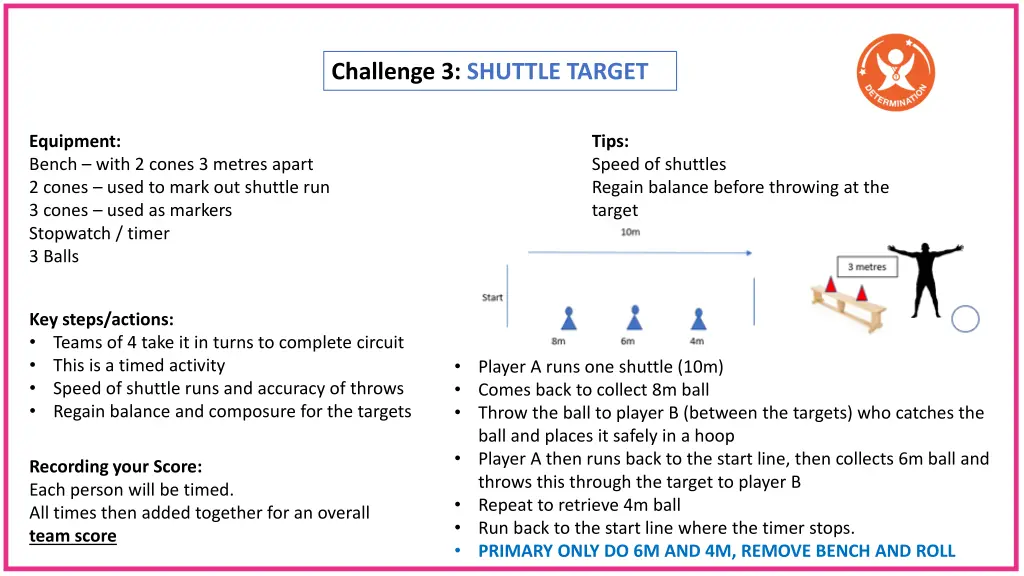 challenge 3 shuttle target