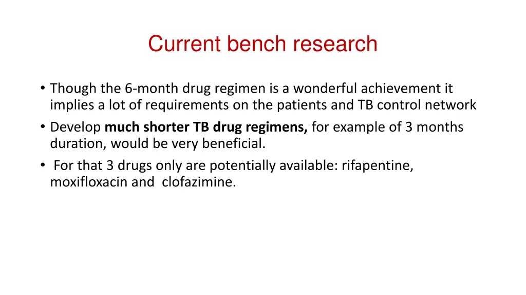 current bench research