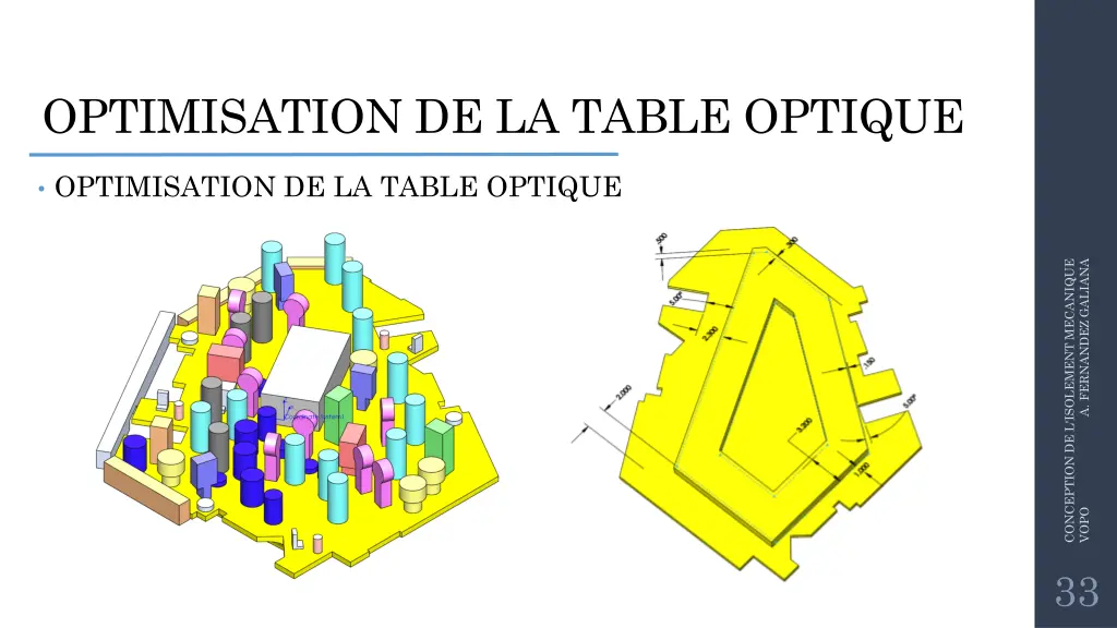 optimisation de la table optique