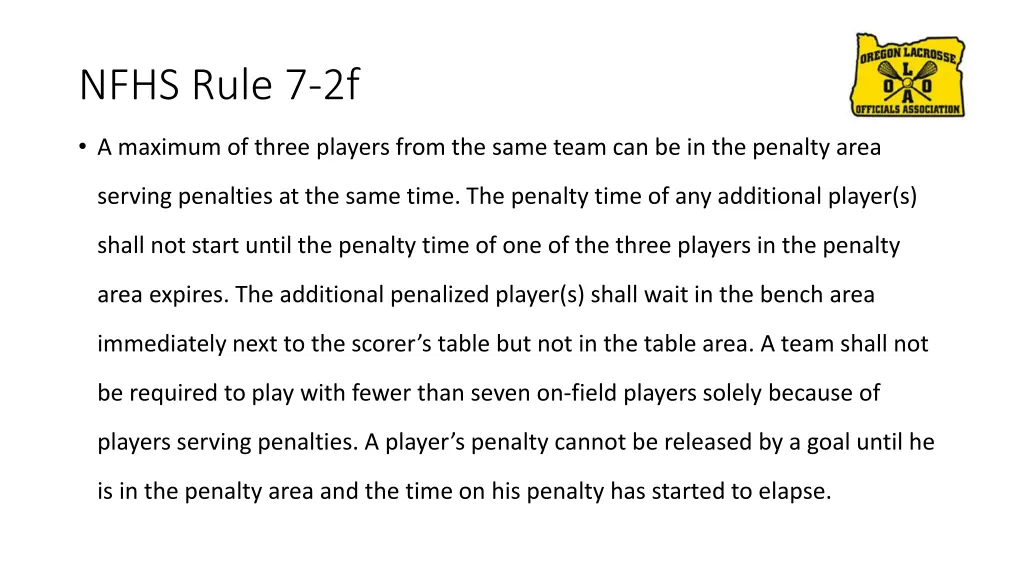 nfhs rule 7 2f